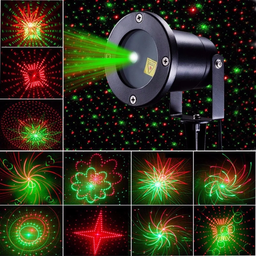 Luce Laser, Proiettore Luci di natale, impermeabile Rosso e Green Star