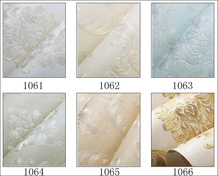 European Simple Luxury Beige Grey 3D Damask Wallpaper Living room Bedroom Modern Design Nonwoven Wall papers Home decor