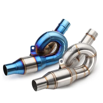 

For Kawasaki Z800 2013-2016 Stainless Steel Motorcycle Modified Muffler Exhaust Middle link Pipe slip on adapter Mid tube z 800