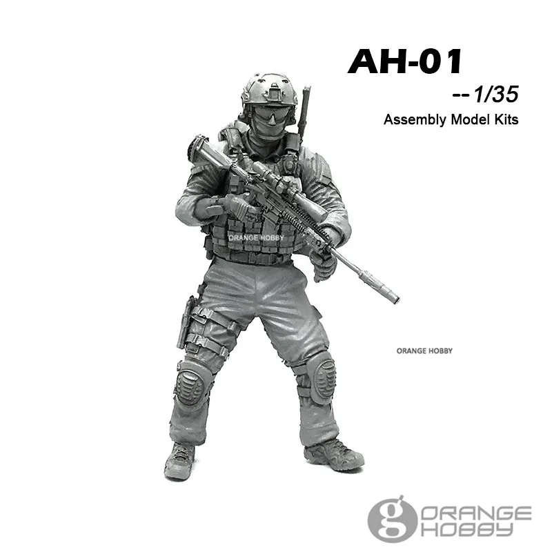 OHS YuFanModel 1/35 AH-01-07 AH серия Современная армия США спецназ сборка военные полимерные миниатюры модели строительные комплекты oh - Цвет: AH-01