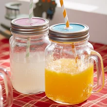 Летняя винтажная кружка два чехла с соломой короткой жизни прозрачная банка