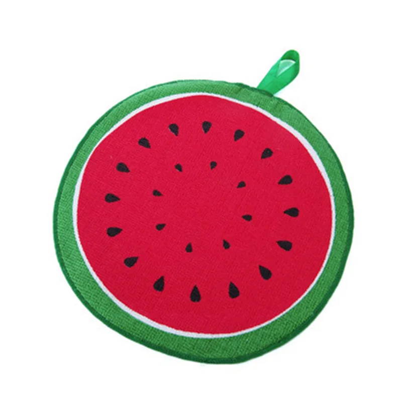Сильное Впитывающее Воду фруктовое полотенце для рук шт. 1 шт. мультяшное домашнее подвесное полотенце для рук милый Детский носовой платок для кухни - Цвет: Watermelon