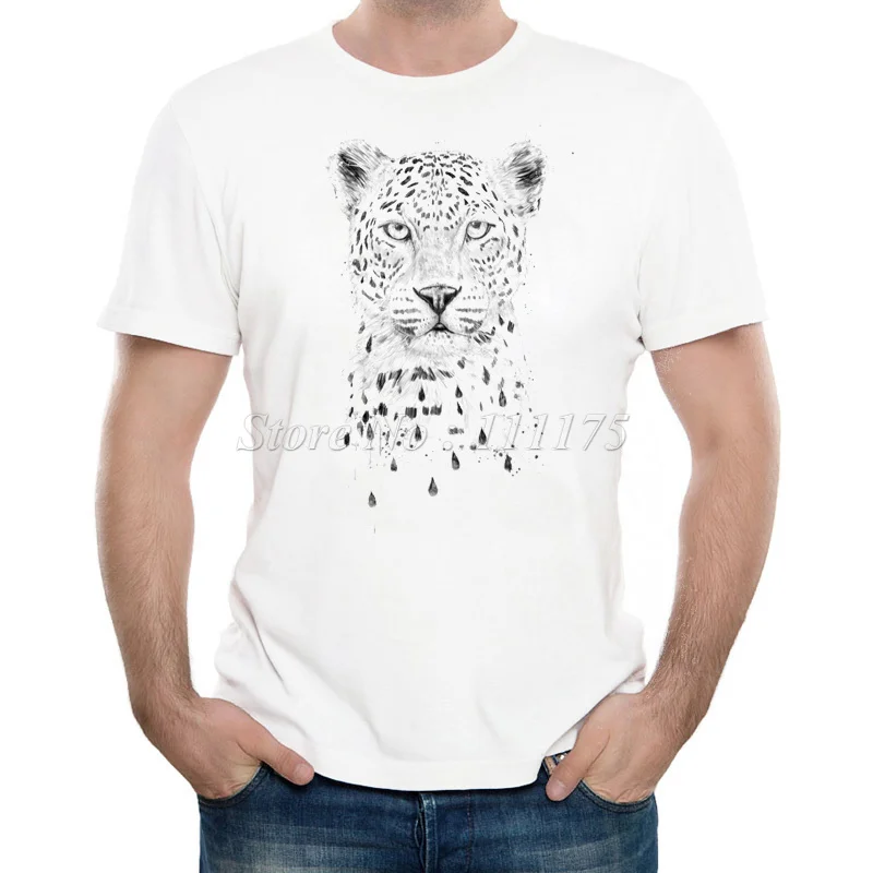 

New Arrivals 2019 Men's Cool Leopard Design T Shirt Fashion Summer Tops High Quality Short Sleeve Tee