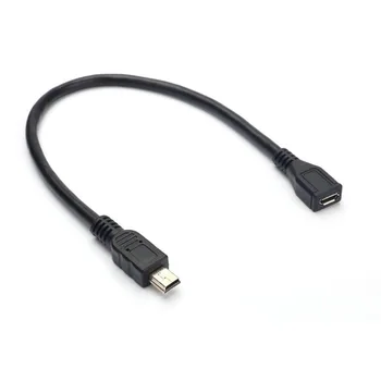 

Hot Sale Durable Professional 0.25 M USB 2.0 5-Pin Male to Micro Female Adapter Video Signal Transmission Cable CCTV Accessories