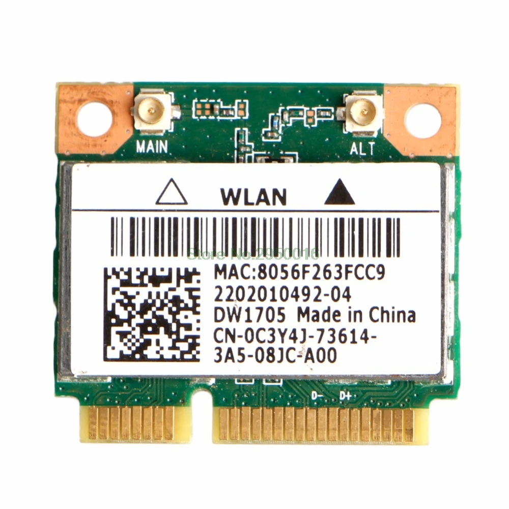 Wifi беспроводной для Intel Qualcomm Atheros QCWB335 мини-карта CN-0C3Y4J для Dell DW1705 высокое качество C26