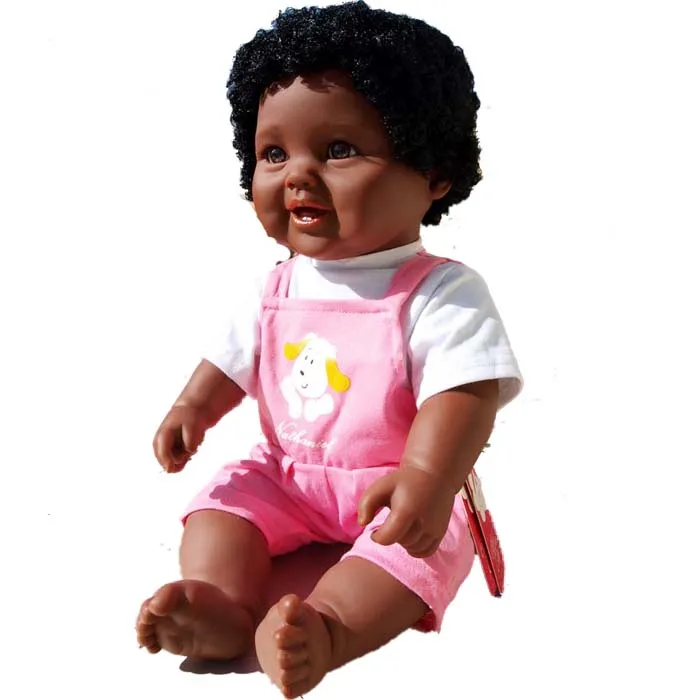 

Black doll Alive Babies Dolls Reborn 48CM Will speak Will music Vinyl Baby Doll Toy Realistic Girl Kids Birthday Xmas Gift
