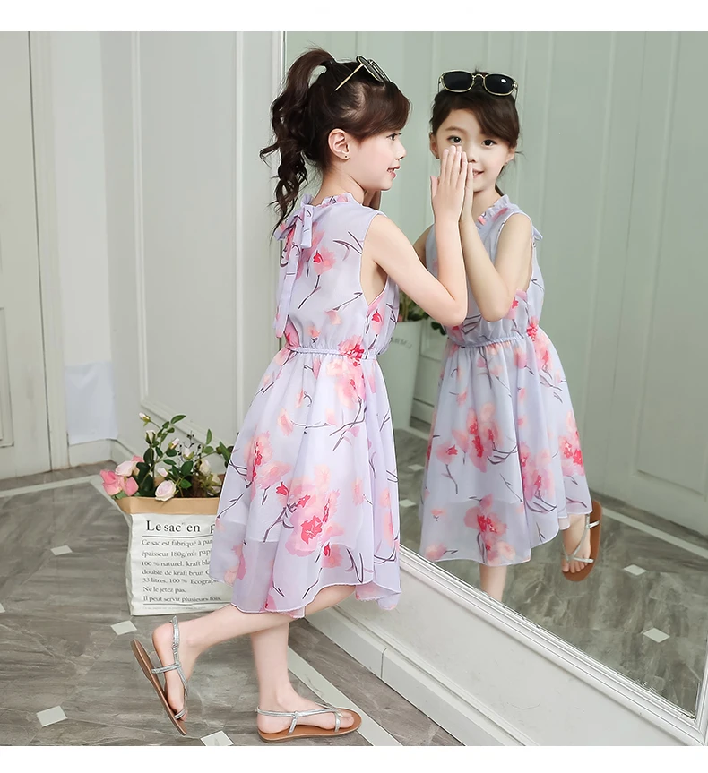 Girls Peony Flower Vintage Dress_04