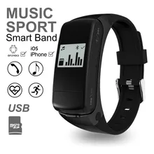 F50 Bluetooth Smart Band Спорт Здоровый сердечного ритма Мониторы для IOS телефона Android Поддержка Micro SD карты, смарт-браслет