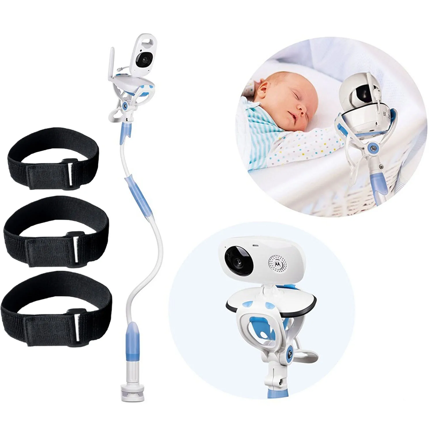 

Besegad 85/95cm Flexible Baby Video Monitor Camera Mount Phone Bracket Holder Shelf for Home Nursery Cribs Bed Lazy Phone Stand