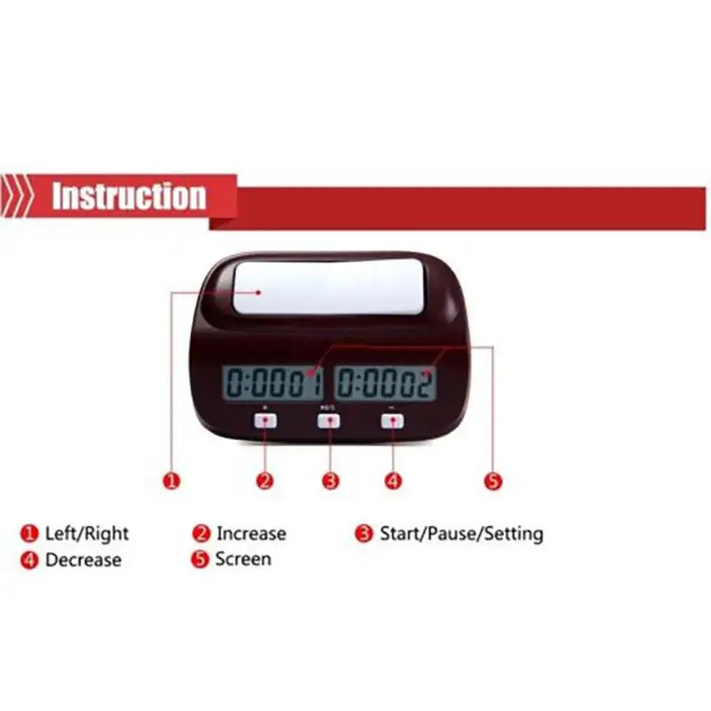 Профессиональные Компактные цифровые шахматные часы подсчитывают таймер, электронные настольные игры, бонусные соревнования, мастер-Кубок