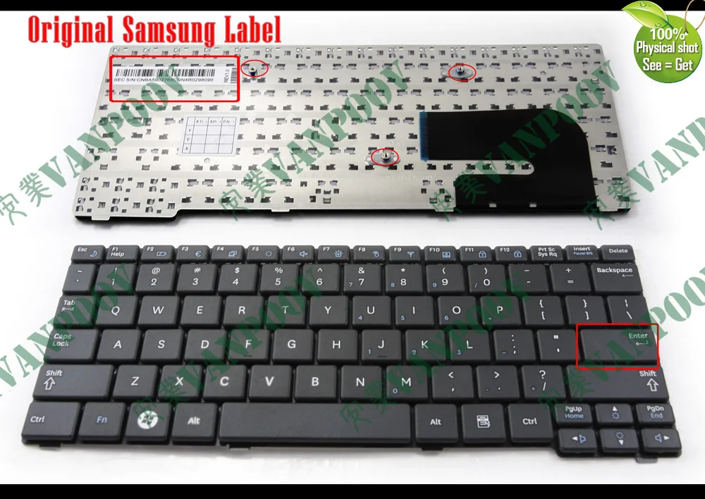 

New Notebook Laptop keyboard for Samsung NP- N128 N140 N148 N150 NB30 N102s Black US version - V113760AS1 CNBA5902768