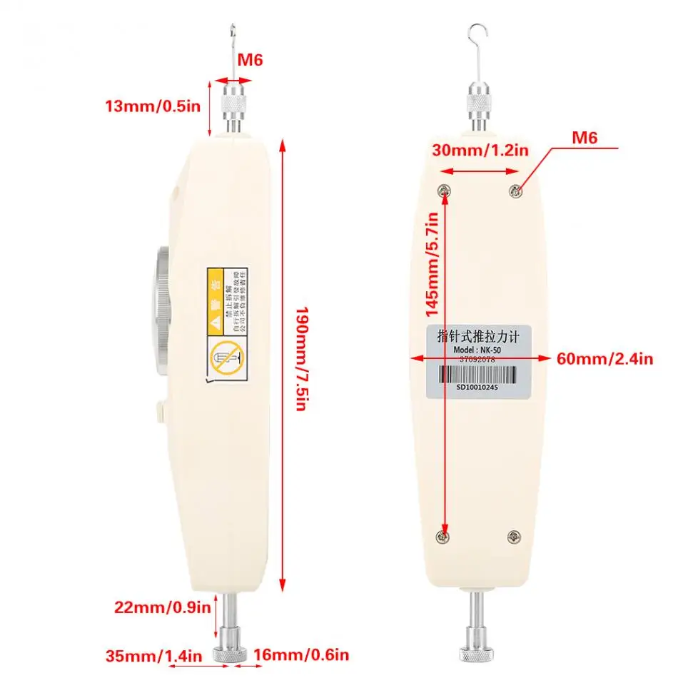 50N аналоговый динамометр, измеритель силы, тестер, толчок, измеритель силы, динамометр, абсолютно