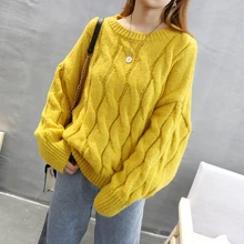 Фильм Новинка Женская одежда Свободные Твист Вязание Верхняя одежда без подкладки 46 1 номер строки 5 на втором этаже