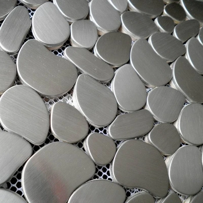 

2014 New silver color stainless steel metal mosaic tiles for bathroom shower fireplace kitchen backsplash house renovation