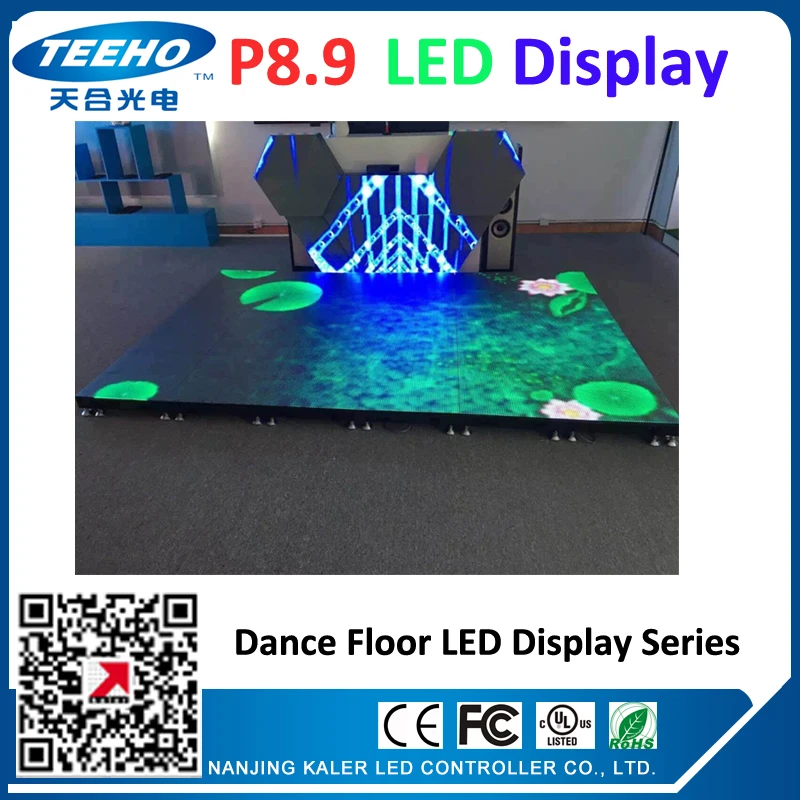 

high level dancing P8.9 led dance floor LED display screen led videowall large playing video screen led advertising boards stage