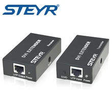 Steyr 196ft DVI Extender 60 м 1080 P RJ45 Сетевой удлинитель по одной Cat5e/Cat6 кабель Ethernet разгибателей DVI, dvi UTP converter