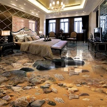 beibehang Custom papel de parede 3d wallpaper classic pvc seaside sandstone river living room bathroom tile floor painting customized 3d wallpaper 3d floor painting wallpaper flame 3d bathroom floor tile in a sitting room 3d living room photo wallpaer