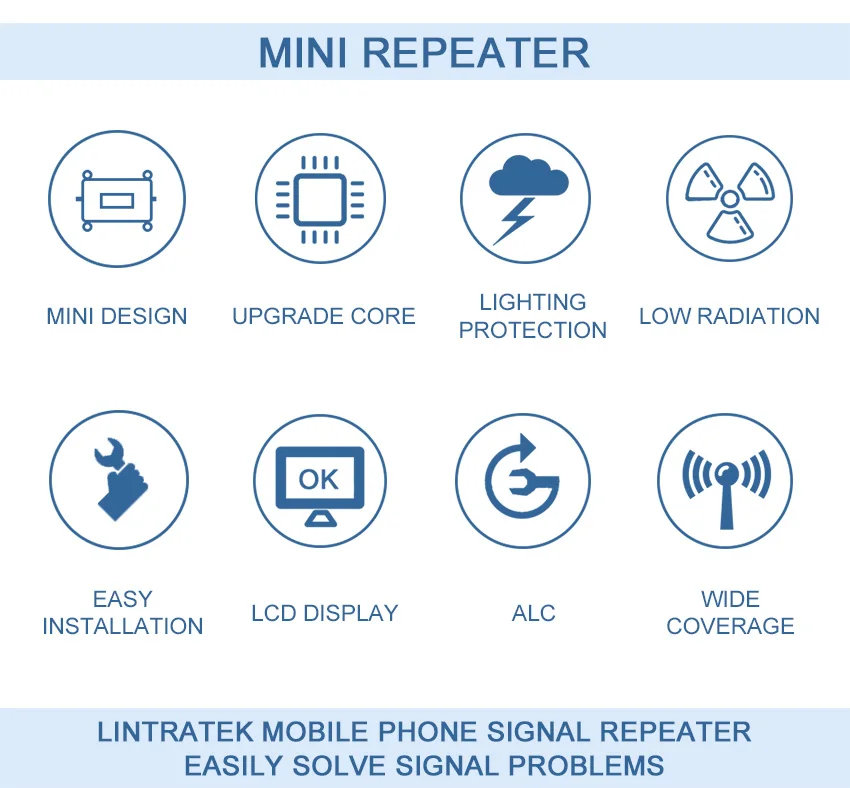 lintratek Tri Band Repeater 2G 3G 4G GSM 900mhz dcs 1800 WCDMA 2100MHz Усилитель Мобильный сотовый усилитель сигналов 900/1800/2100 4g усилитель сигнала репитер бустер репитер gsm интернет антена с усилителем усилитель