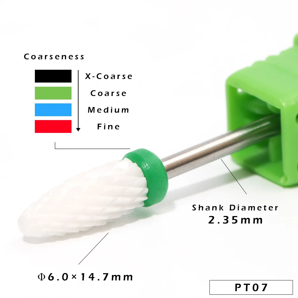 1 шт. керамические сверла для ногтей фреза для маникюра роторный Резак для кутикулы электрические инструменты для дизайна ногтей аксессуары SAPT01-07 - Цвет: PT07-C