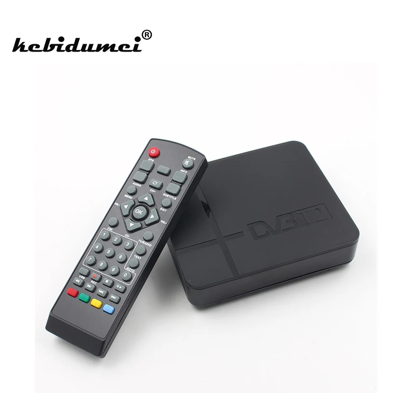

kebidumei New DVB-T2 Digital Terrestrial Receiver Set-top Box Multimedia Player with Remote Control Compatible For TV Receiver