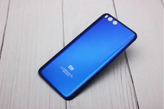 Чехол для mi 6, 3D стекло, задняя крышка корпуса, чехол для Xiaomi mi 6 mi 6, задняя дверь, сменная жесткая панель, крышка батареи, 3 цвета - Цвет: Blue