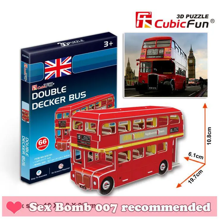 New Paper Crafts Model Mini UK London Double Decker Buses 3D Jigsaw