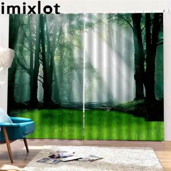 

Imixlot 166*150cm Full Light Shading Curtains for Bedroom Living Room kid's Room Print Pattern Curtain Window Accessories