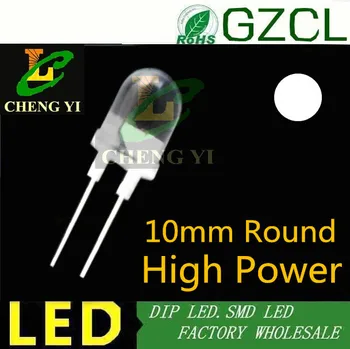 

Free shipping 40-45LM 0.5w high power dip led 10mm round white led diode 6000-7000K