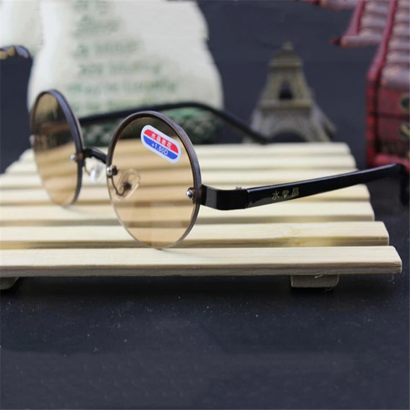 Zilead мужские и женские ретро круглые маленькие рамки пресбиопические очки для снятия усталости для родителей небьющиеся классические очки для чтения