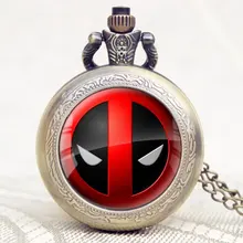American Comic Badass Deadpool Pocket font b Watch b font Men Women Cartoon Characters Quartz Clock