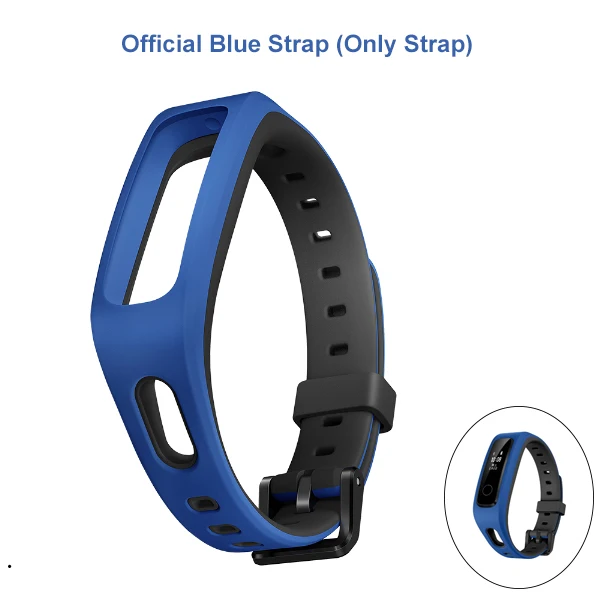 huawei Band 3e Honor Band 4, умный Браслет для бега, Amoled, цветной, 0,5 дюйма, сенсорный экран, для плавания, для обнаружения положения, для сна - Цвет: Blue Strap Only
