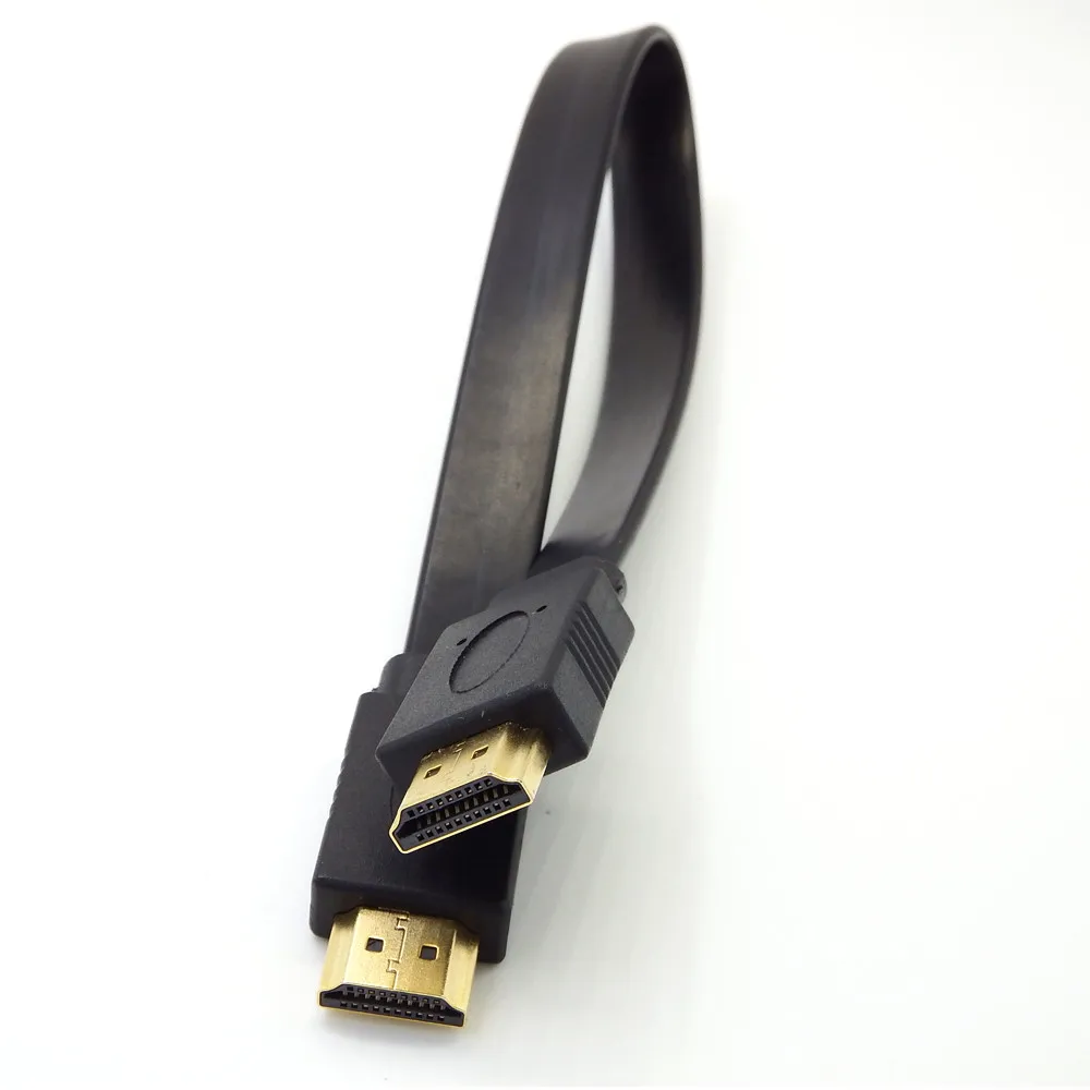 1 шт. Высокое качество 30 см Full HD короткий кабель HDMI Поддержка 3D штекер плоский Шнур