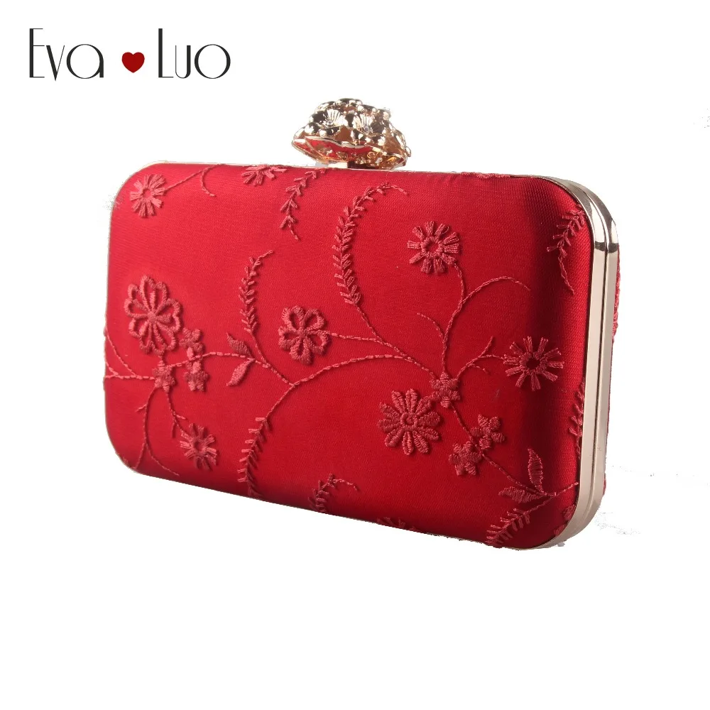 EB930 Custom Made Elegant Red Lace Evening Bag Clutch Bags Clutches