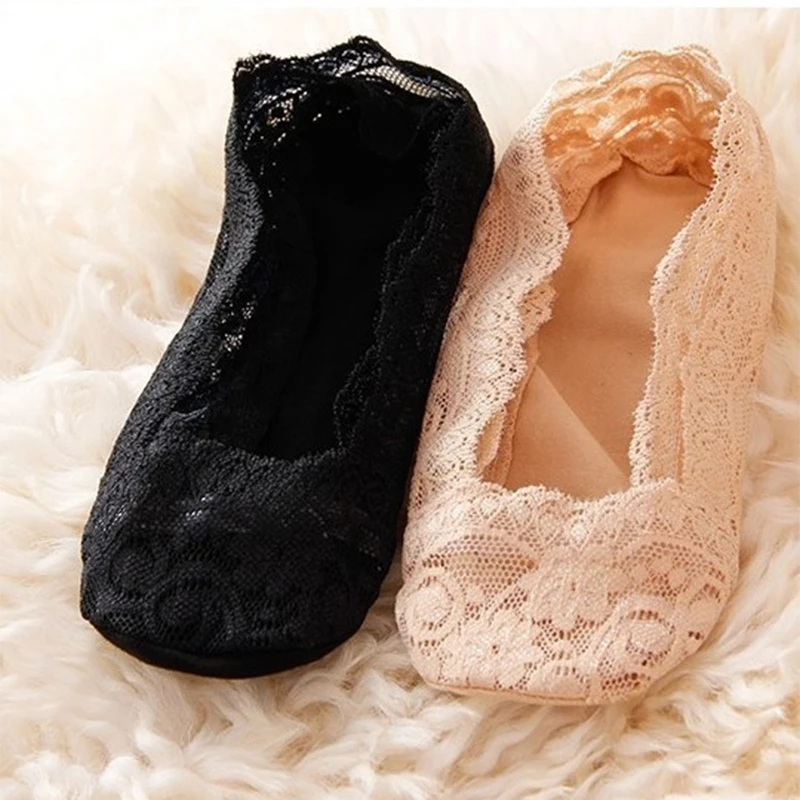 

Explosion models new summer ladies socks shallow mouth invisible soles slip anti-off boat socks ladies lace socks
