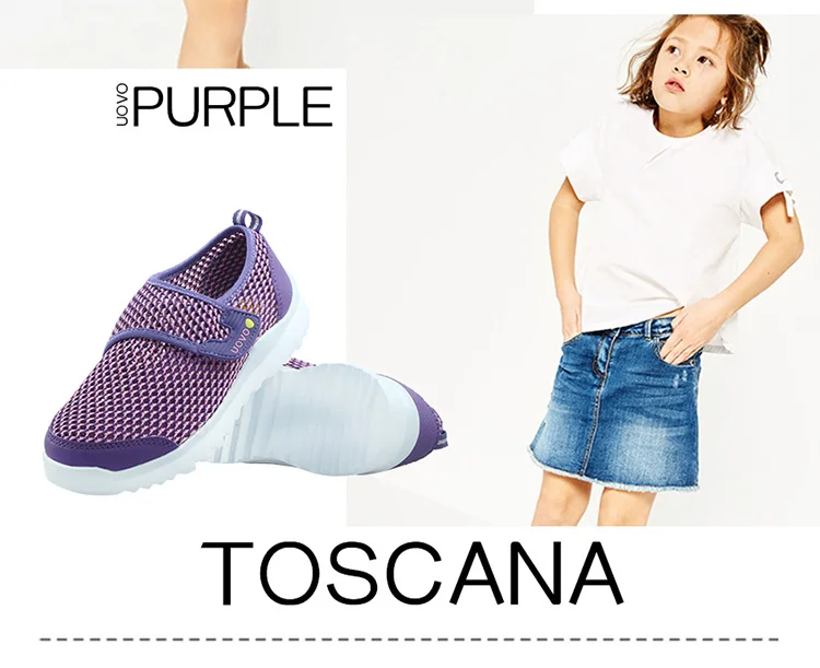 UOVO Spring Summer Kids Shoes Breathable Casual Shoes For Boys And Girls Light-weight Sport Shoes Kids Sneakers Size 28#-37#