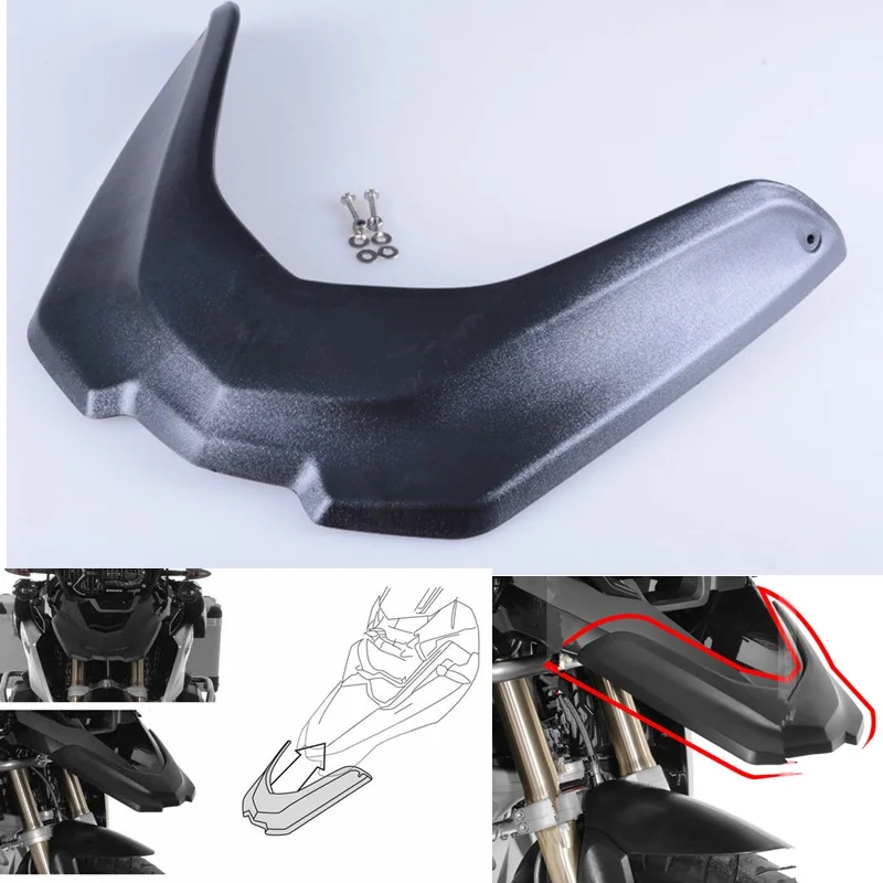 Black Front Hugger Wheel Cover Cowl Extension For BMW R1200GS LC Adventure 13-16 df_