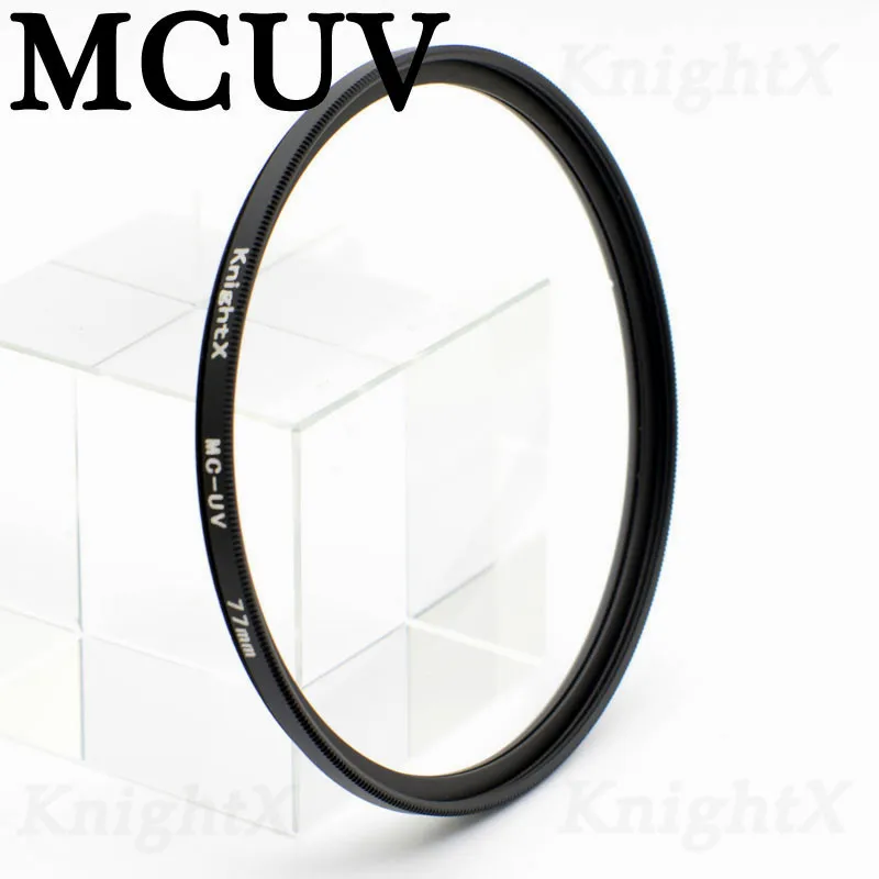 MCUV KnightX UV MCUV HD фильтр для sony nikon canon dslr Объектив камеры аксессуары fotografie objectif p500 49 52 55 58 62 67 72 77 мм - Цвет: MCUV