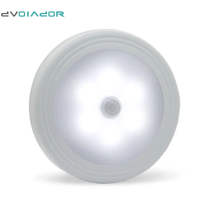 

DVOLADOR Motion Sensor Light, Battery-Powered LED Night Light/Wall Light with Free 3M Adhesive Pads for indoor Hallway,Bathroom