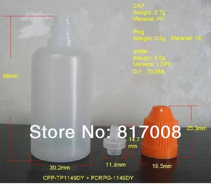 Лот 100 шт 30 мл 1 унций пластиковый детский флакон-капельница с защитой от детей LDPE Dispense магазин жидкостей глазные капли E CIG масло