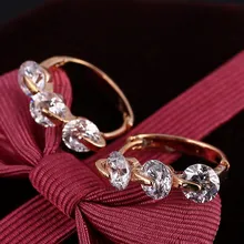 ЛУЧШИЕ ПРОДАЖИ AAA циркон серьги-гвоздики для Для женщин украшения для ушей, серьги роскошные золотые Цвет серьги модные свадебные аксессуары серьги