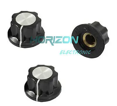 

10pcs Adjustable Turn 16mm Top 6mm Shaft Insert Dia Potentiometer Rotary Knobs