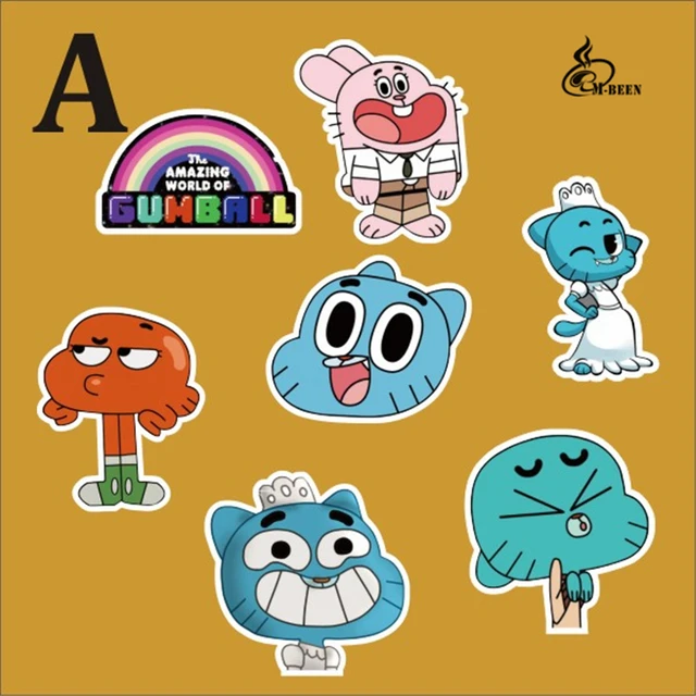 7 sztuk/partia Niesamowity Świat Gumball Notebook/lodówka/deskorolka