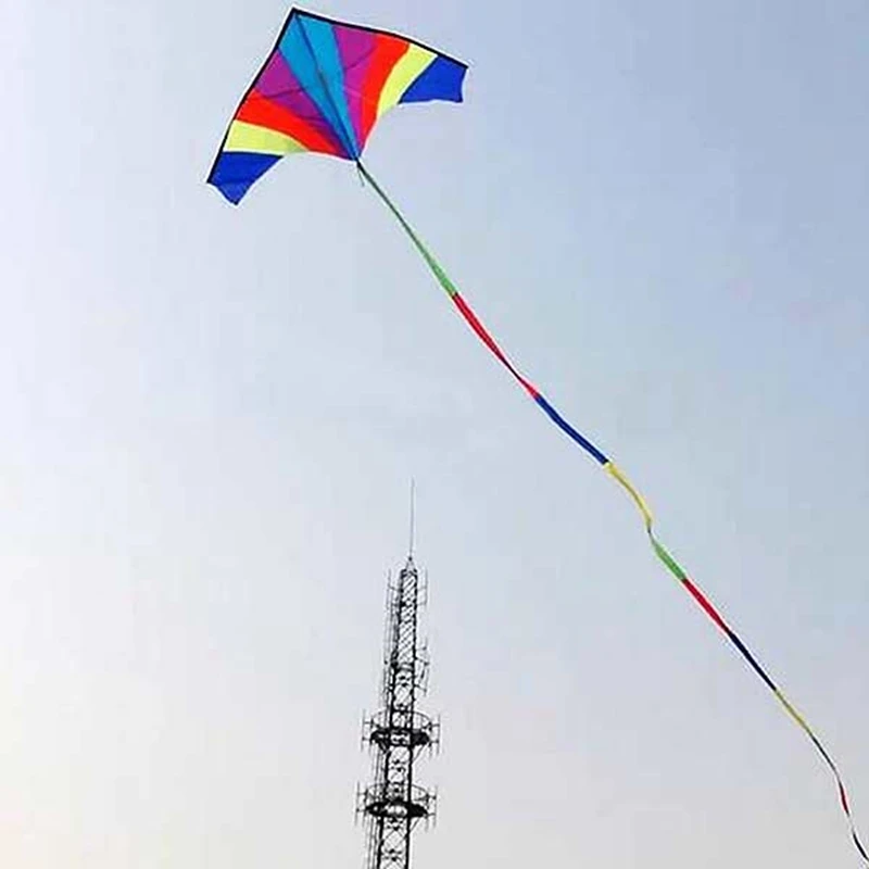 New Arrival 10M Super Nylon Colorfu Rainbow Kite Tail Line Outdoor Fun
