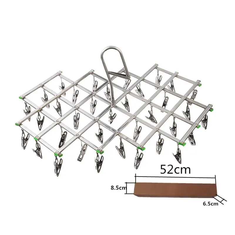 Нержавеющая сталь 35 зажимы сушилка складной Прачечная вешалка для сушки одежда полотенца пеленки нижнее бельё девочек носки