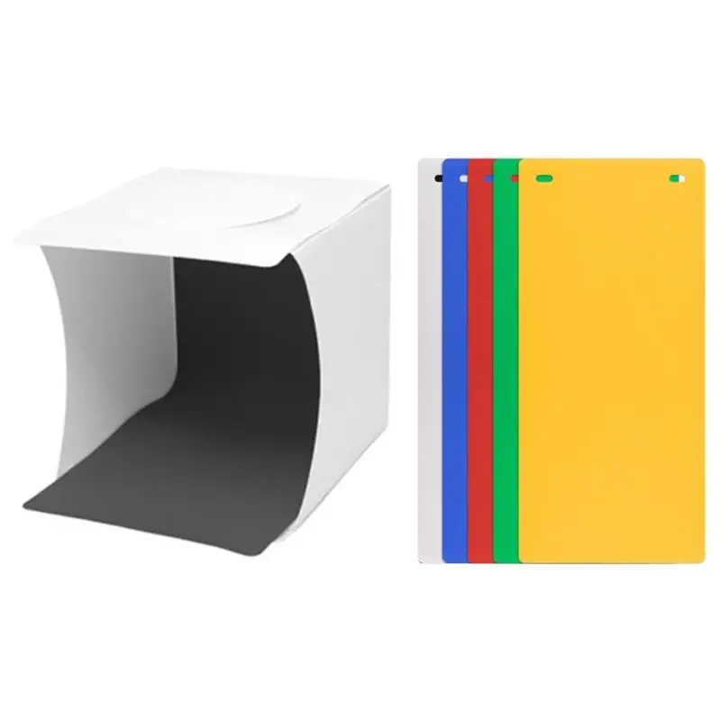 

LED Folding Light Box Portable Photo Studio Shooting Room 5V/1A Booth Photography Shooting Tent Kit with 6 Backdrops