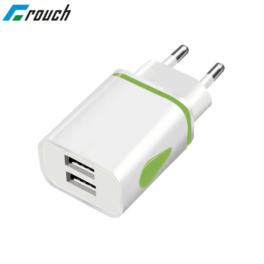 

US EU Plug 2 Ports LED Light USB Charger 5V 2A Wall Adapter Mobile Phone Micro Data Charging For iPhone iPad Samsung charger