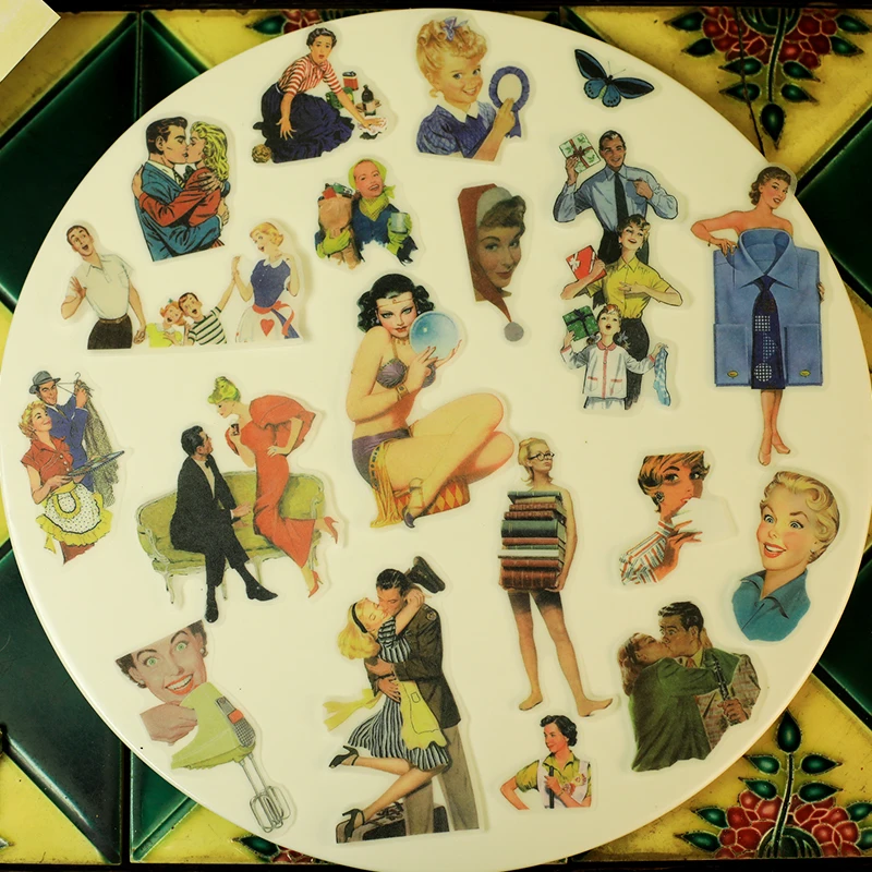 

KSCRAFT 58pcs Trendy Girl Vellum Paper Stickers Scrapbooking/Card Making/Journaling Project DIY