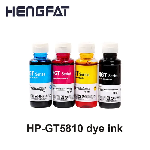 4color dye ink refill ink Kit For HP DeskJet GT5810 GT5820 GT51 GT52 GT Series Ink tank system