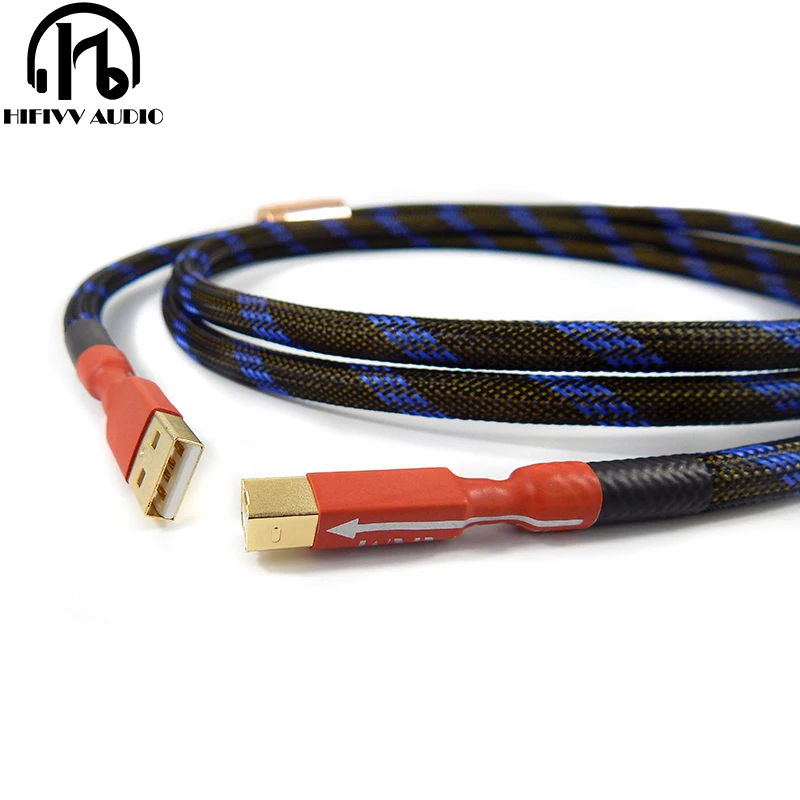

USB Cable for amplifier decoder and Computer Printer High Quality 4N OFC With Magnetic Ring 0.5m 1m 1.5m 2m