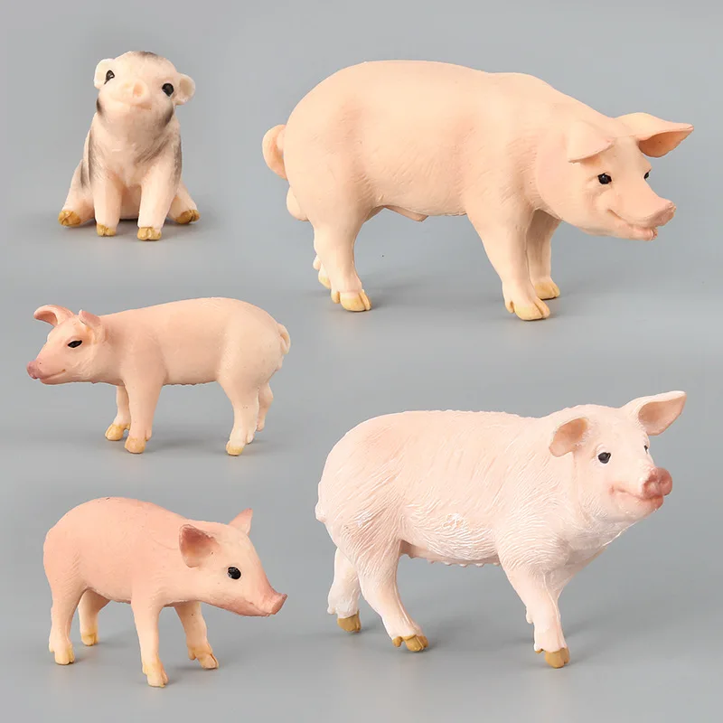 Various Wild Boar Plastic Simulation Farm Animals Model Pig Action